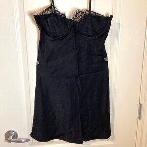 Bardot Women's Black Lace Baby Doll Lingerie Slip Chemise Intimates Size US 10L